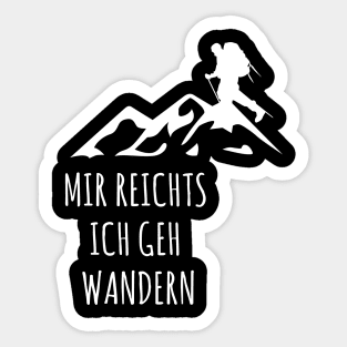 Hiking in the Harz Mountains the right shirt as a gift Sticker